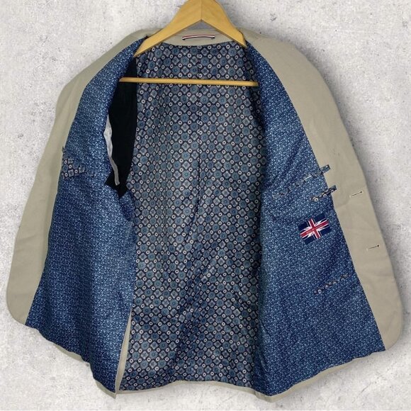 NEW Soul of London Suit Jacket Size 38R Simons Formalwear Dress Pants Beige Coat - Picture 4 of 14